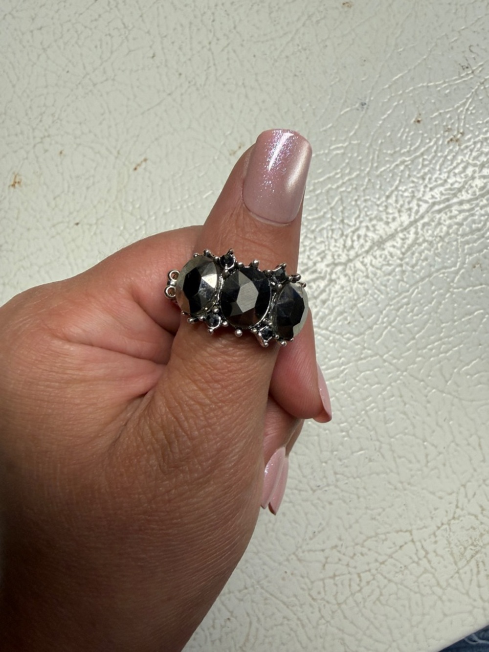 Black Gemstone Cocktail Ring - Women Jewelry - Picture 3 of 6